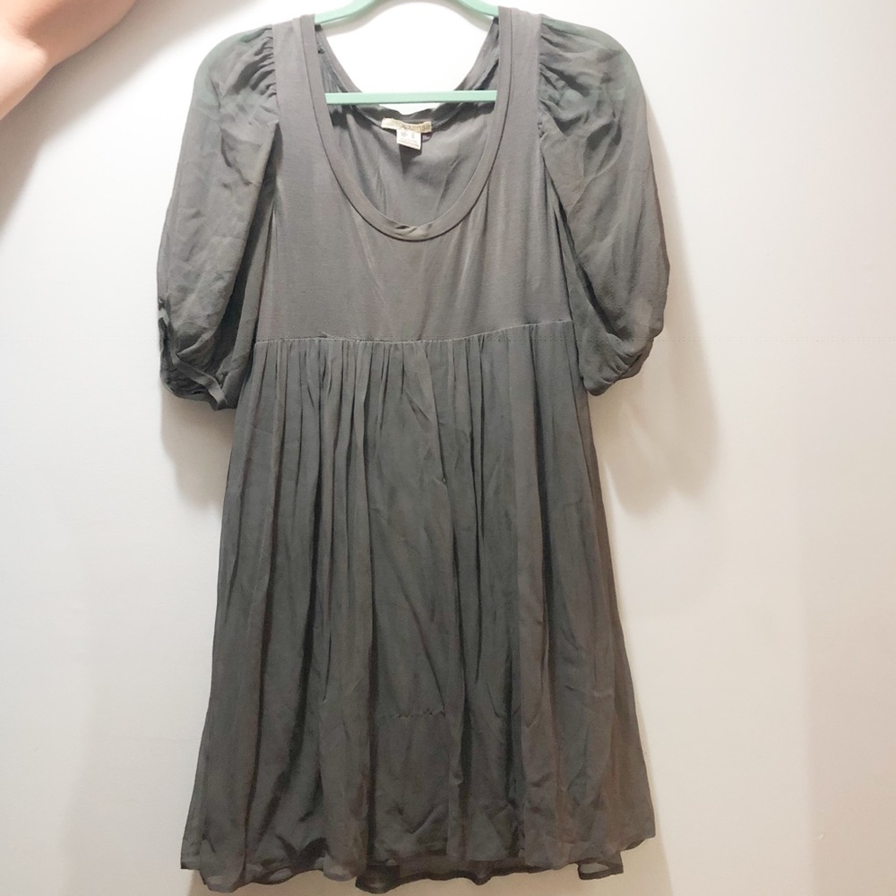 Kensie Charcoal Dress with sheer sleeves - size M